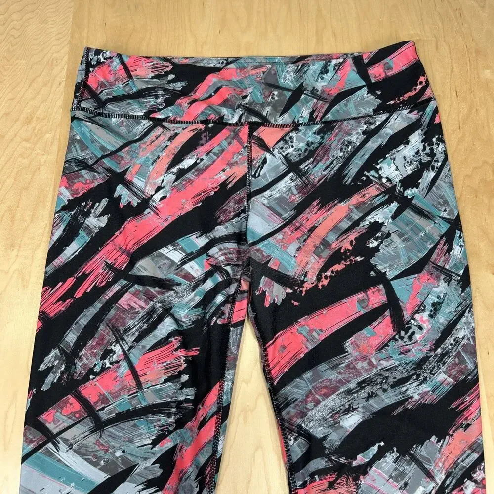 Fabletics Women’s Large Abstract Print Athletic Leggings Yoga Gym Running Pants - Picture 2 of 9